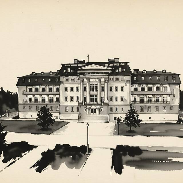Ilustrační kresba: Harvey Spa Hotel