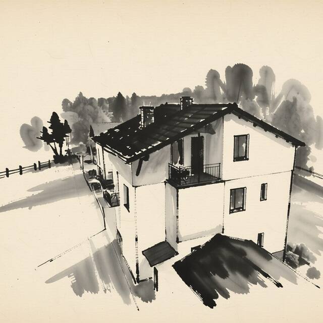 Ilustrační kresba: Penzion Na Potoce