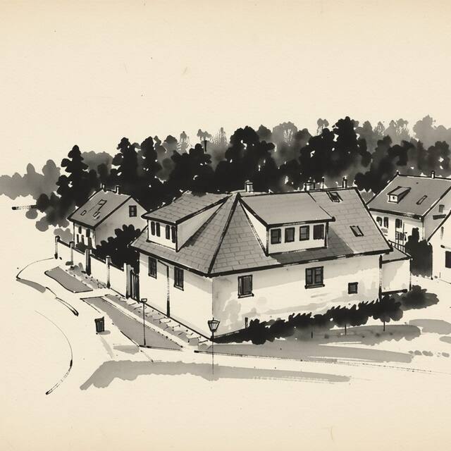 Ilustrační kresba: Apartmány Knížkovi