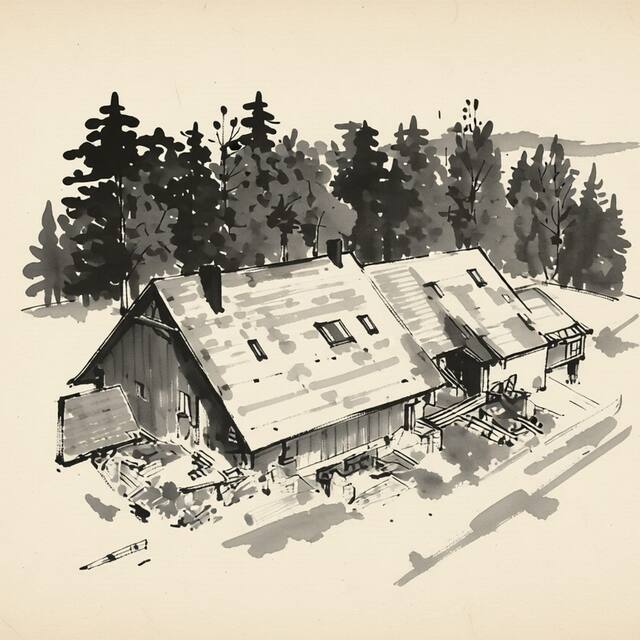 Ilustrační kresba: Penzion Na Habeši