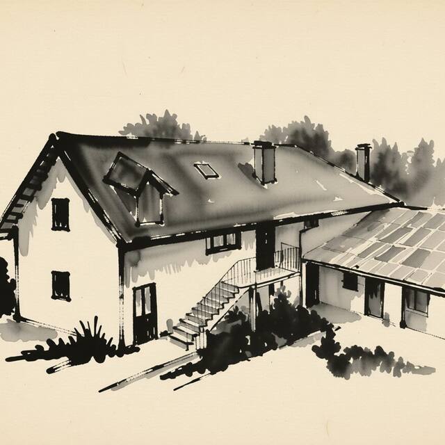 Ilustrační kresba: Penzion Osíčko