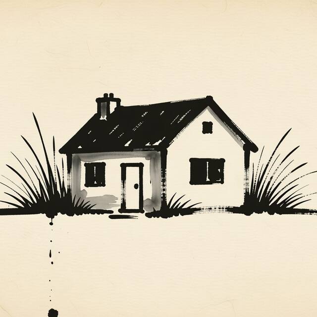 Ilustrační kresba: Chata 100 Český Jiřetín