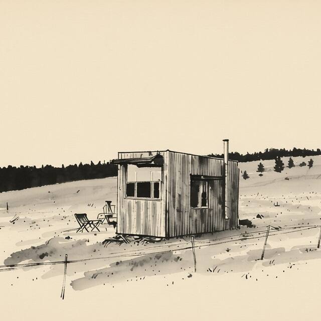 Ilustrační kresba: Glamping Na Malém Háji