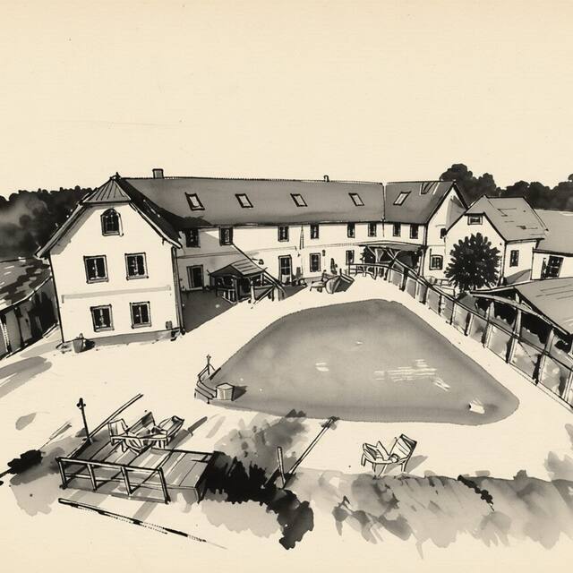 Ilustrační kresba: Kokořín Apartments