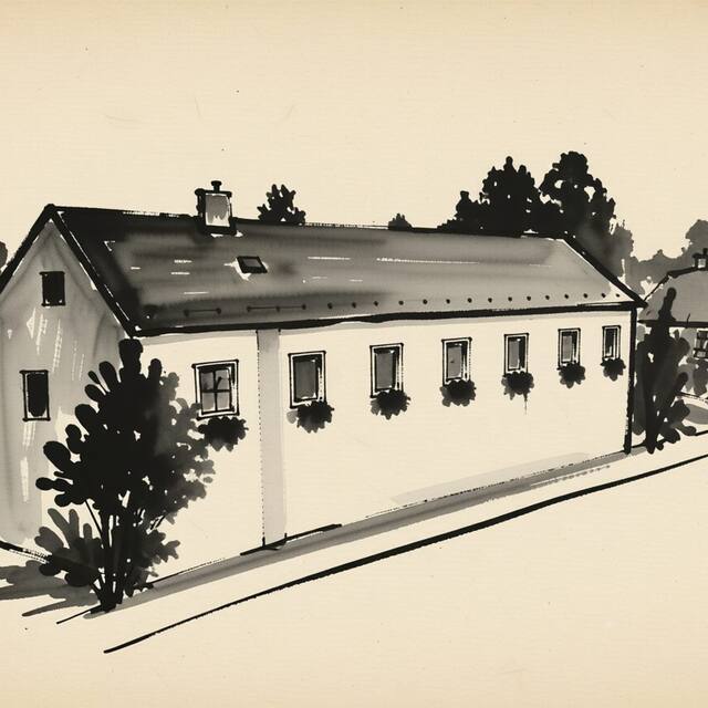 Ilustrační kresba: Hotel a restaurace Vagónka
