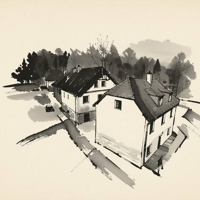 Ilustrační kresba: Ubytování Sadová 304