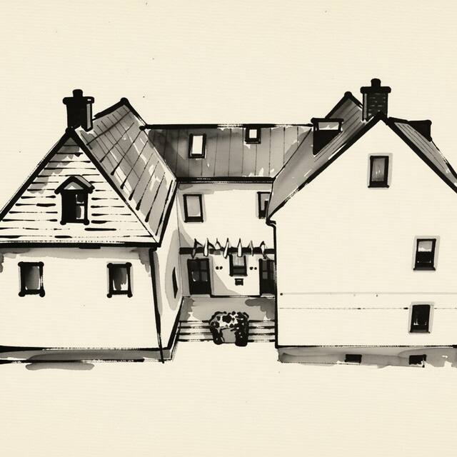 Ilustrační kresba: Hotel Stella