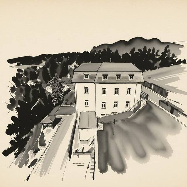 Ilustrační kresba: Apartmány Plzeň Zábělá