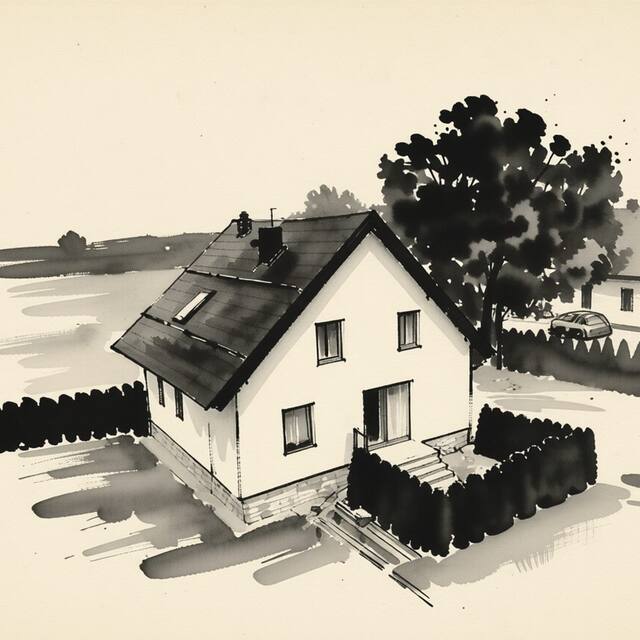Ilustrační kresba: Apartmány u Bernardů