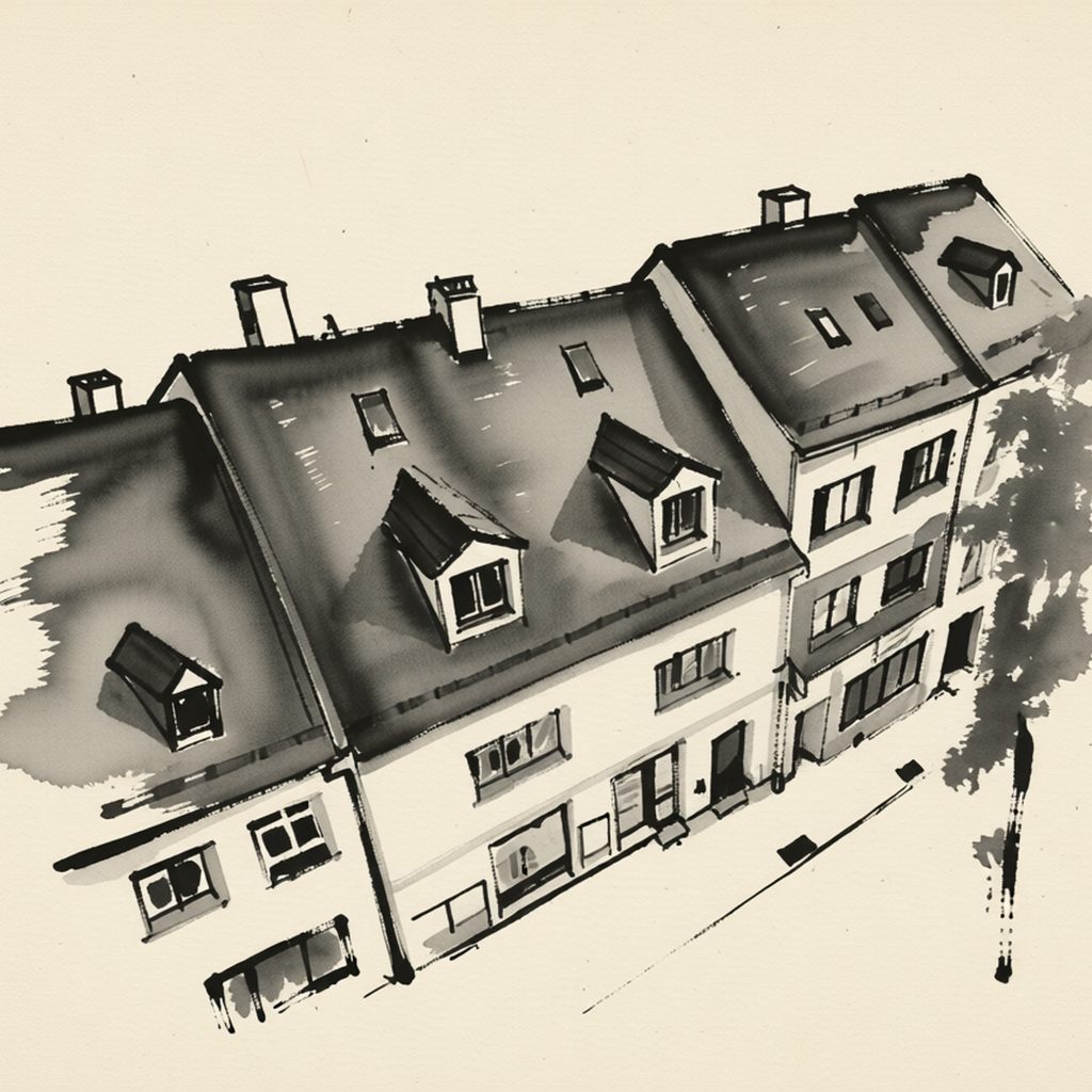 Ilustrační kresba: Apartmány Mariánská