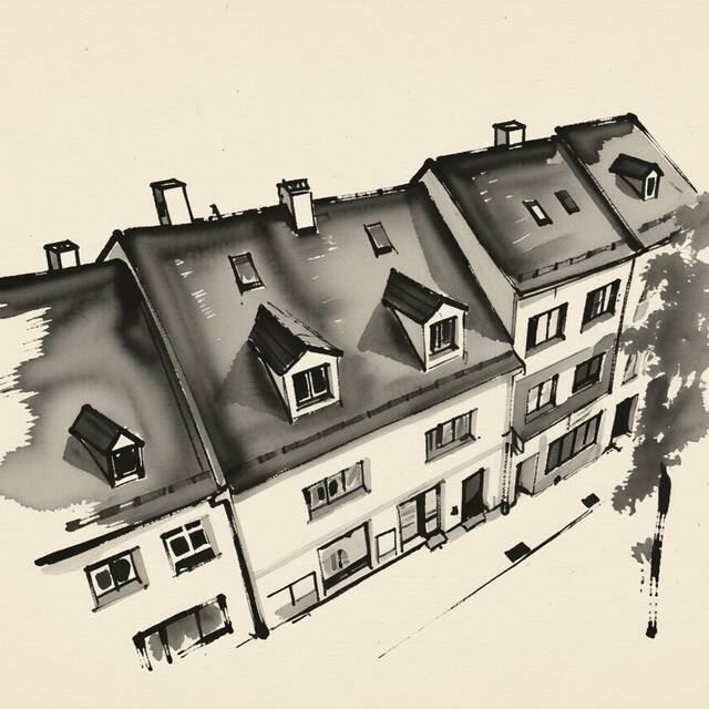 Ilustrační kresba: Apartmány Mariánská