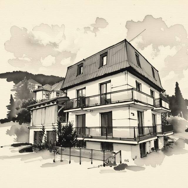 Ilustrační kresba: Vila GRAND