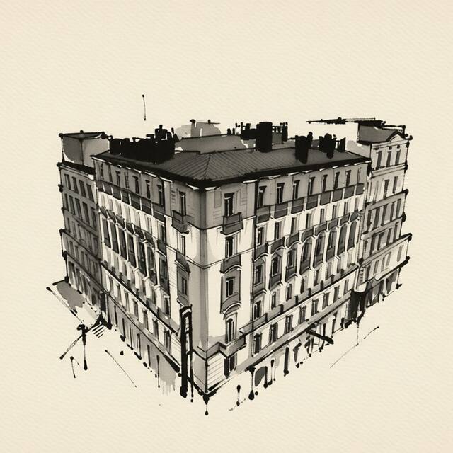 Ilustrační kresba: Green Garden Hotel