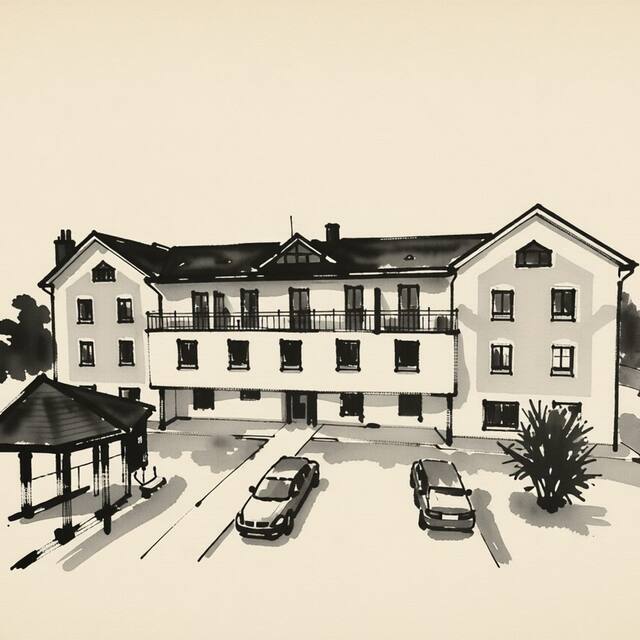 Ilustrační kresba: Vila Dům Evropa