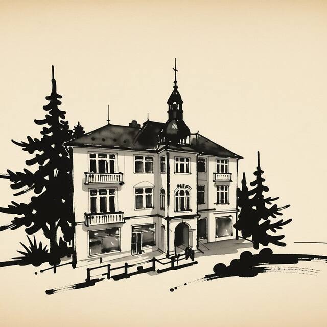 Ilustrační kresba: Villa Dagmar