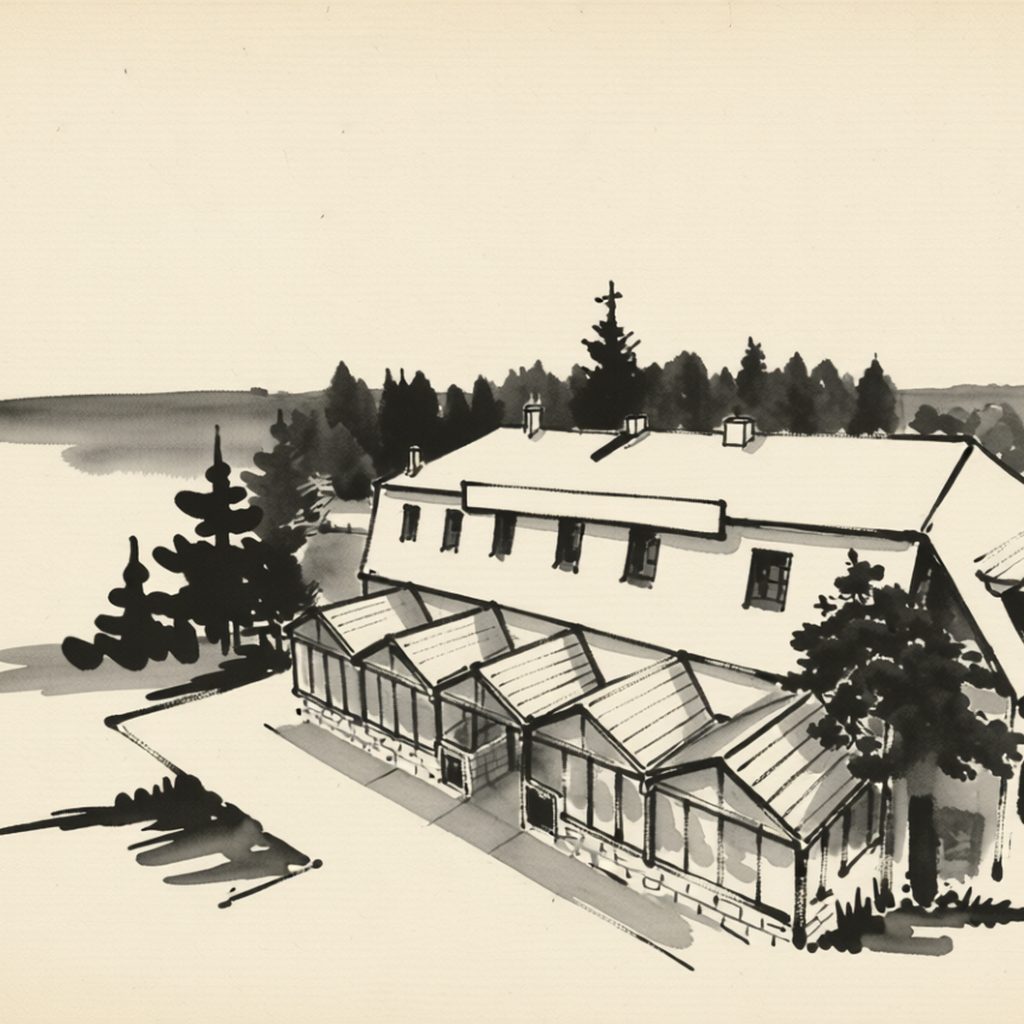 Ilustrační kresba: Hotel Žebětínský dvůr