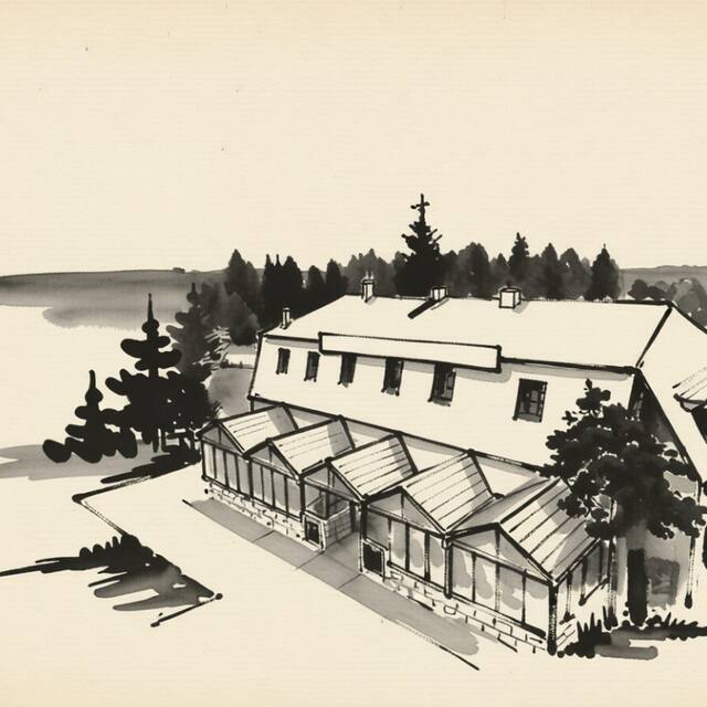Ilustrační kresba: Hotel Žebětínský dvůr