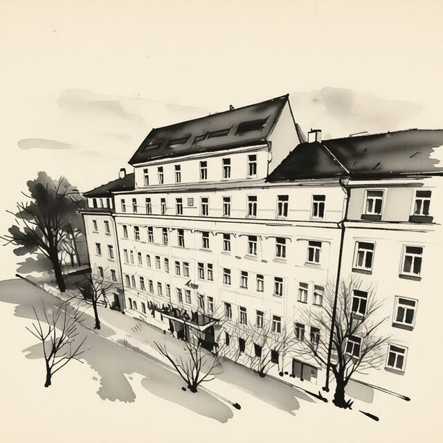 Ilustrační kresba: Hotel Ametyst Praha