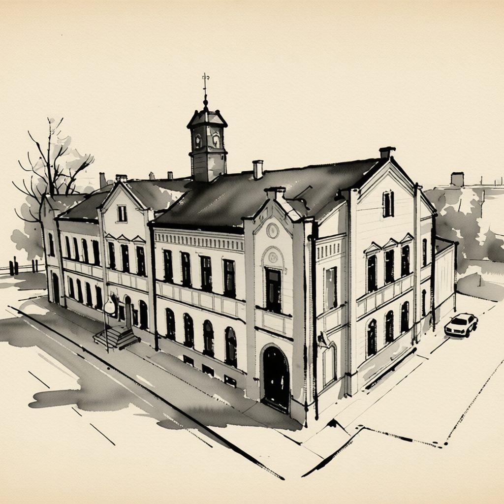 Ilustrační kresba: Penzion Klas