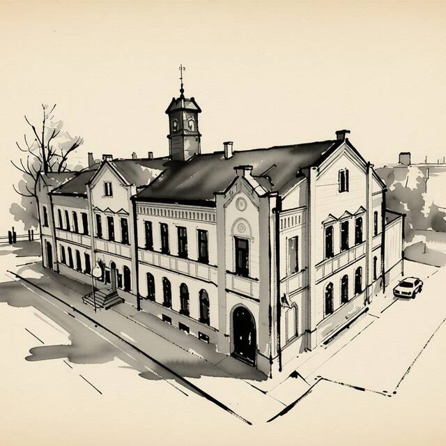 Ilustrační kresba: Penzion Klas