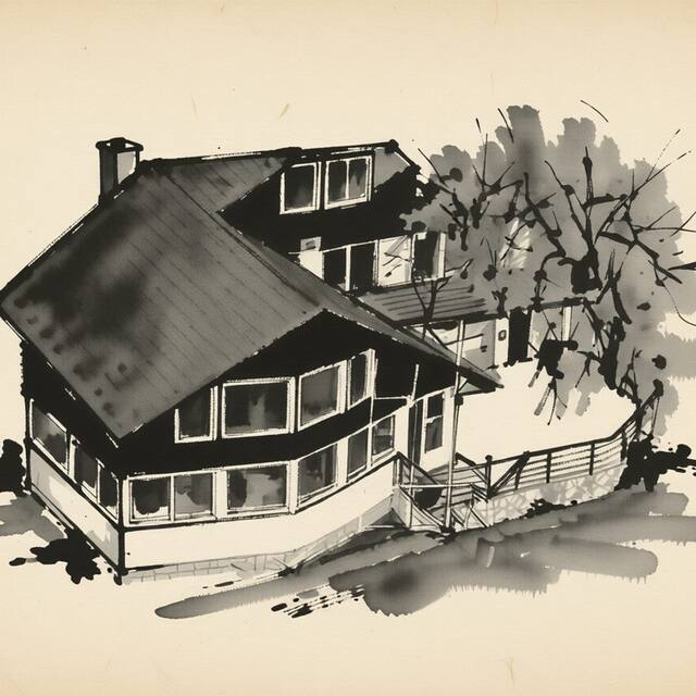 Ilustrační kresba: Hotel Fuferna