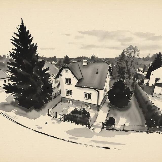Ilustrační kresba: Penzion Jahoda