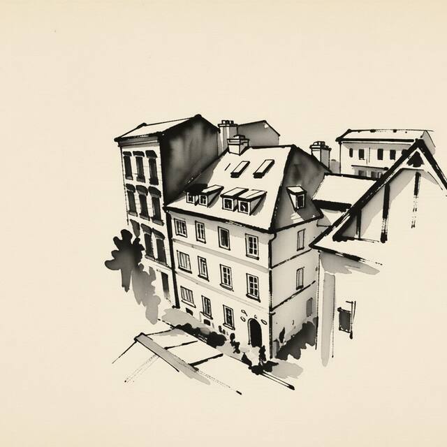 Ilustrační kresba: Betlem Prague Apartments