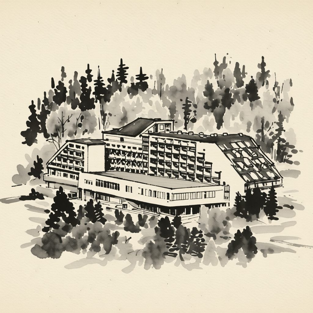Ilustrační kresba: Hotel Petr Bezruč