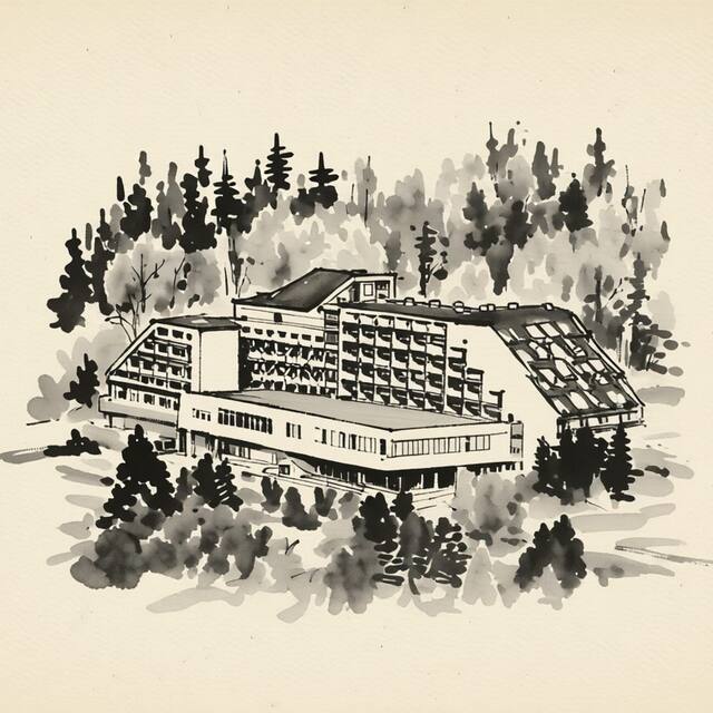 Ilustrační kresba: Hotel Petr Bezruč
