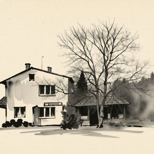 Ilustrační kresba: Motel Grádo