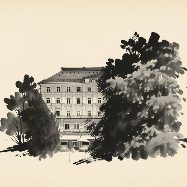 Ilustrační kresba: Parkhotel Richmond