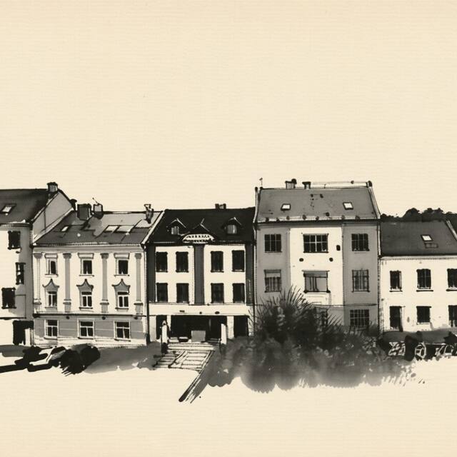 Ilustrační kresba: Hotel Amco