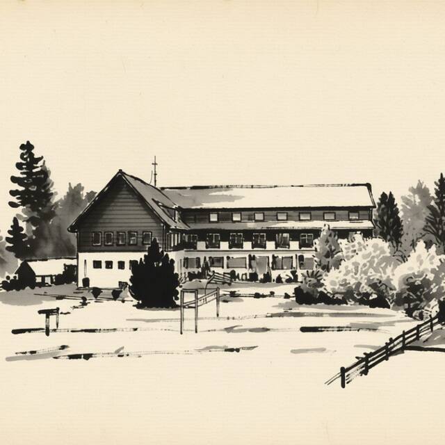 Ilustrační kresba: Hotel Paramon