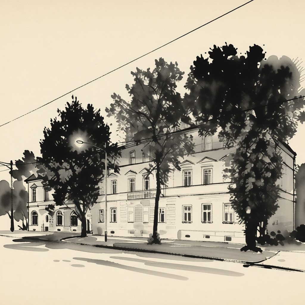 Ilustrační kresba: Hotel Nikolas