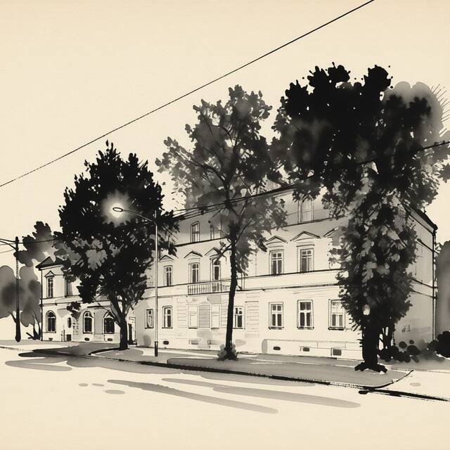 Ilustrační kresba: Hotel Nikolas
