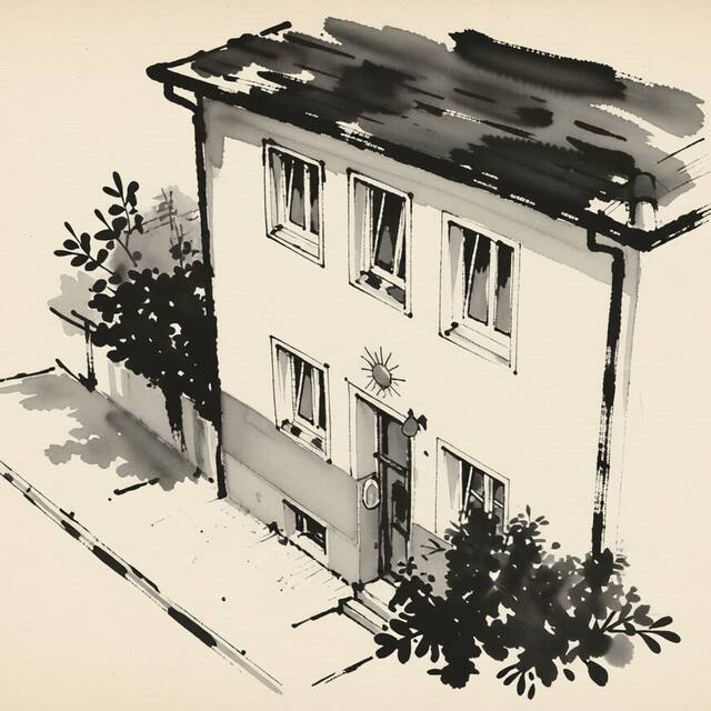 Ilustrační kresba: Penzion Slunce