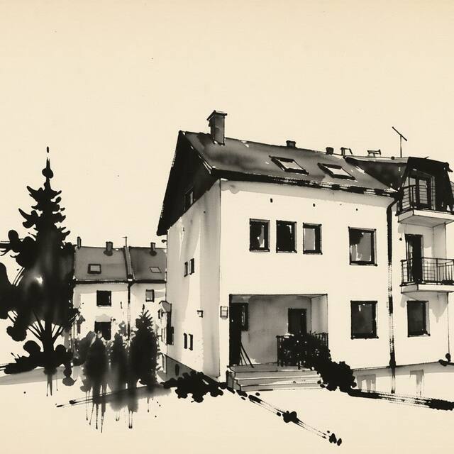 Ilustrační kresba: Penzion Vyšohlíd