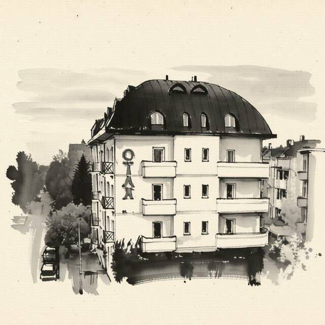 Ilustrační kresba: Hotel Otar