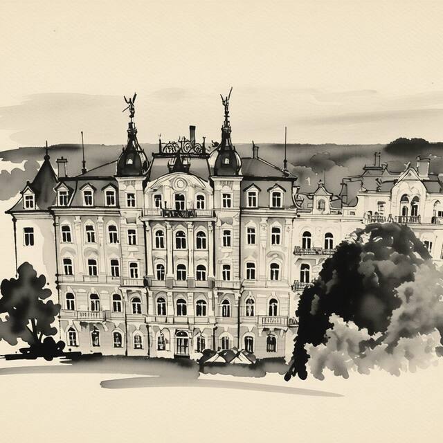 Ilustrační kresba: Ensana Hotel Pacifik