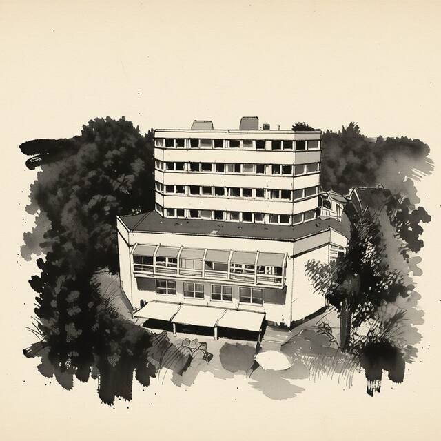 Ilustrační kresba: Parkhotel Sokolov