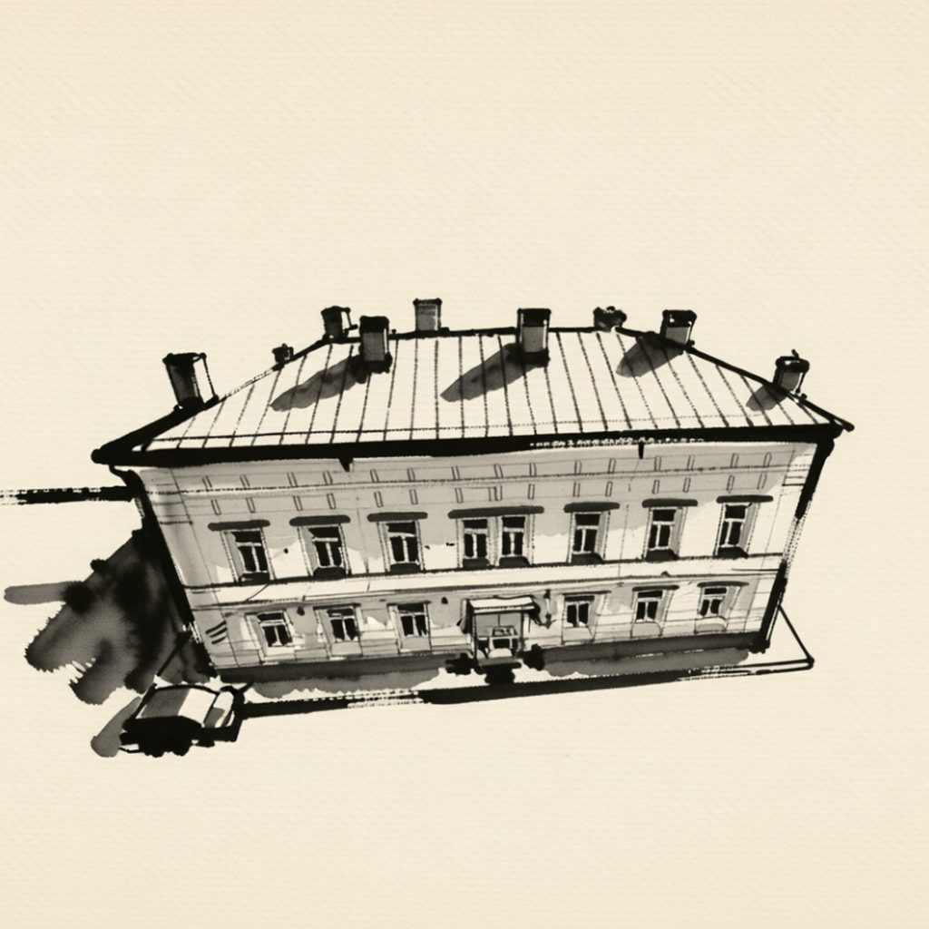 Ilustrační kresba: Hotel Trumf