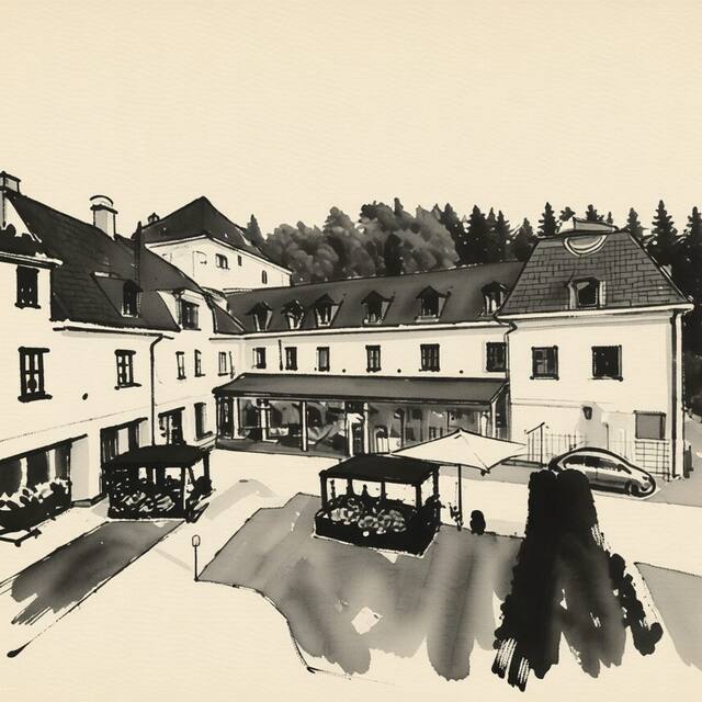 Ilustrační kresba: Hotel Hoffmeister&Spa*****