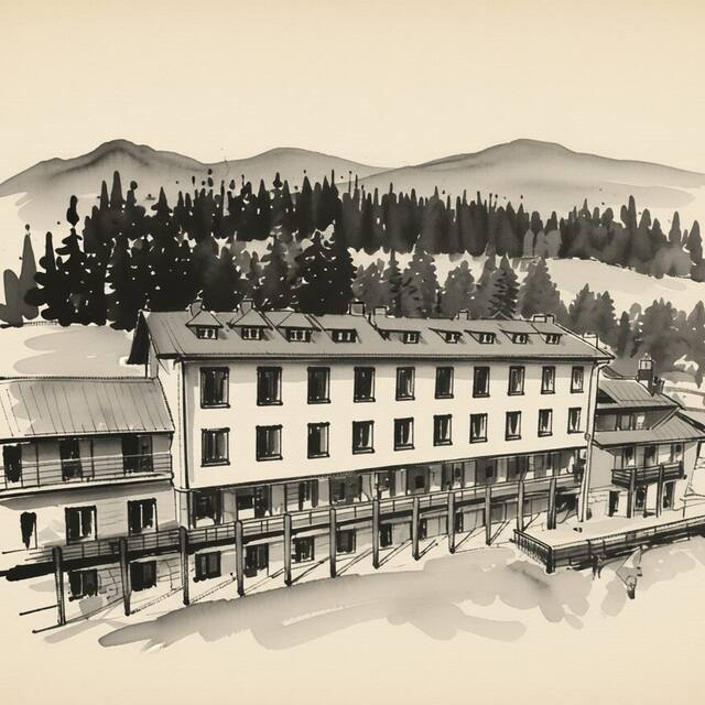Ilustrační kresba: Hotel Adam
