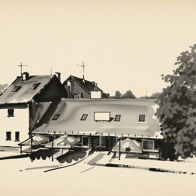 Ilustrační kresba: Staročeská restaurace DACHOVA