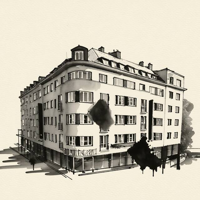 Ilustrační kresba: Hotel Belvedere