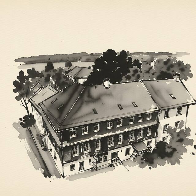 Ilustrační kresba: Hotel Modrá hvězda