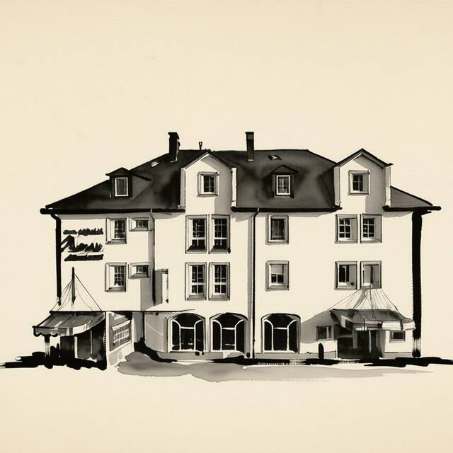 Ilustrační kresba: Hotel Avion ***