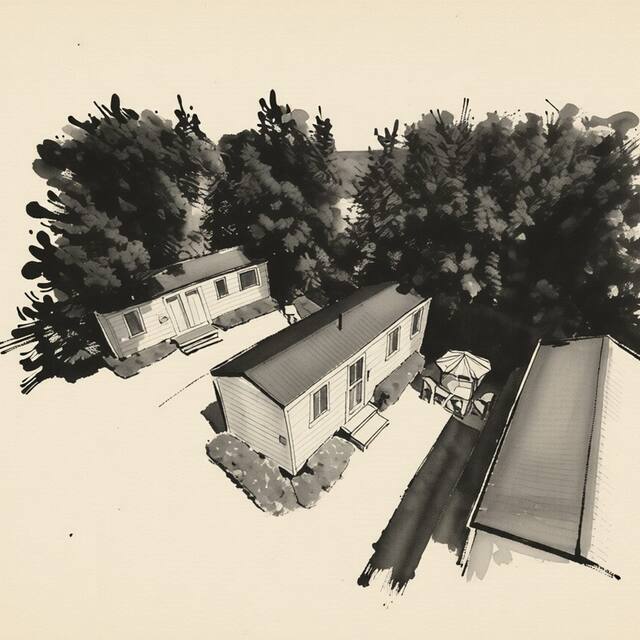 Ilustrační kresba: Camping Sokol Praha