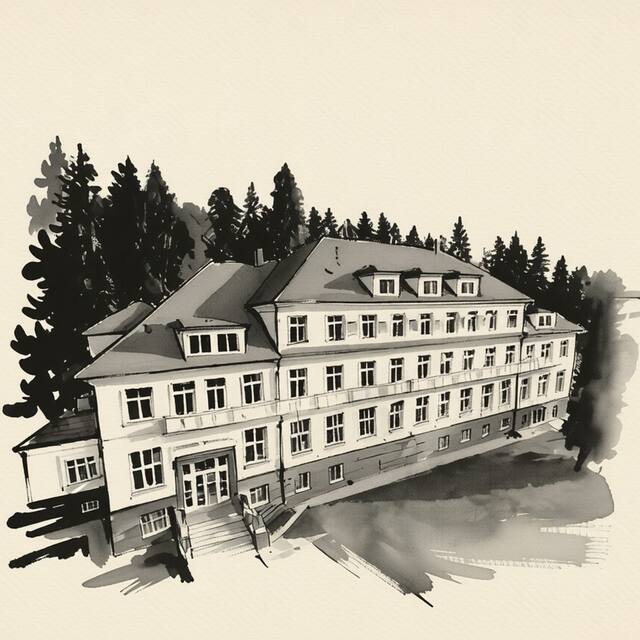 Ilustrační kresba: Hotel Morava***superior