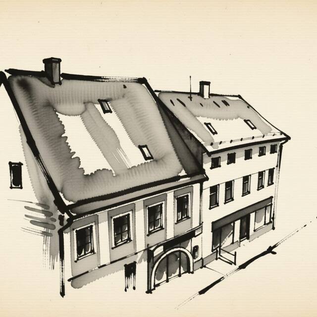 Ilustrační kresba: Hotel Černá kočka